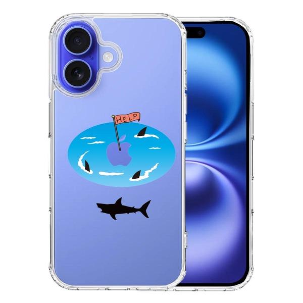 sweet pool スマホケース iPhone16 ケース クリア サメ ぐるぐる スマホケース 側面ソフト
