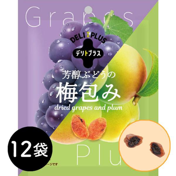 芳醇ぶどうの梅包み 12袋入 常温 干し梅 おやつ