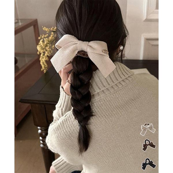 蝶結びヘアゴム シュシュ 3色