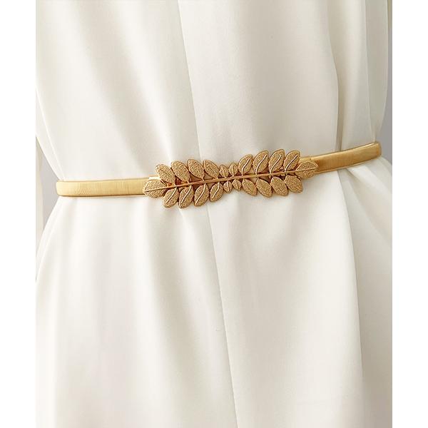 細ベルト ストレッチ ウエストチェーン