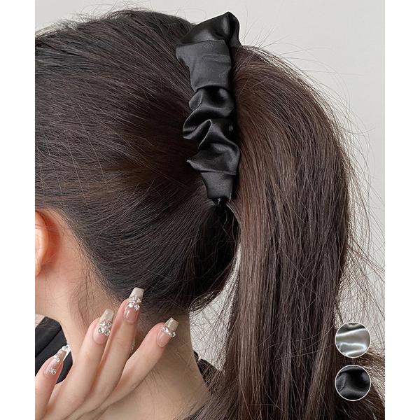 プリーツ バナナクリップ ヘアクリップ