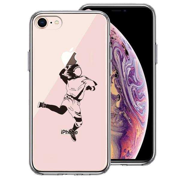 iPhone8 ケース クリア ハンドボール スマホケース 側面ソフト 背面ハード ハイブリッド