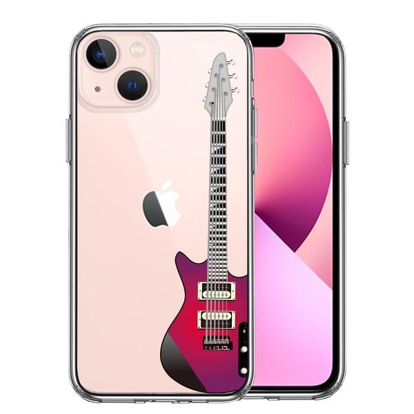 iPhone13mini ケース クリアエレキギター スマホケース 側面ソフト 背面ハード ハイブリッド