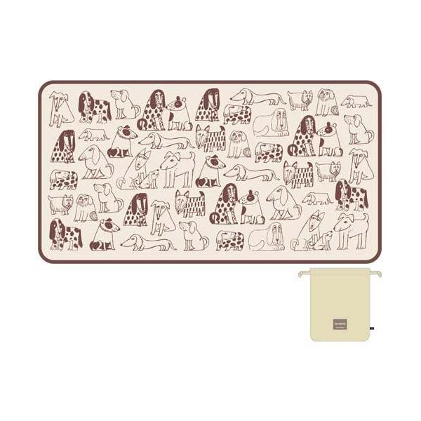 リサラーソンのあったかいブランケット。普通のブランケットより長いサイズなので、ひざ掛けはもちろん、羽織ったり腰に巻いたりと色々な使い方ができます！持ち運びに便利な巾着（茶色）付き！ブランケットの柄の色は茶色、巾着も3枚目画像の茶色となります...