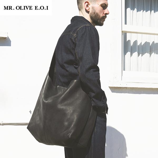 MR.OLIVE E.O.I IMPERMA-LEATHER BIG SHOULDER BAG 牛革 ショルダー