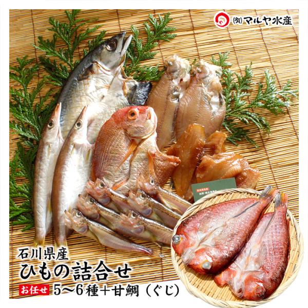 ギフト 干物 セット 5〜6種 ＋ 甘鯛 1〜3枚 石川県産 ひもの 一夜干し 詰め合わせ お取り寄せ 産地直送 送料無料