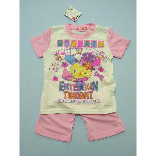 ウサハナ半袖半ズボン子供パジャマ（100）夏 : マルヨシ衣料 - 通販  