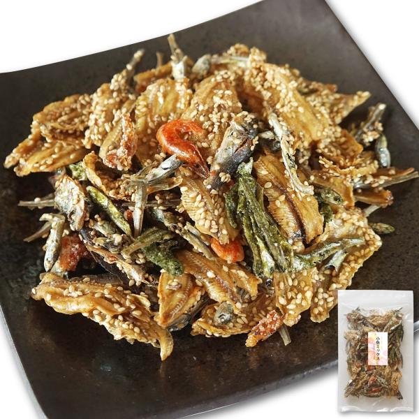 サクッサクと香ばしい小魚がたっぷり小魚をミックスしカルシウムたっぷりのおつまみ・おやつ。伝統的な味付けで昔ながらの風情を感じさせるひと品いわしせんべい香ばしいゴマたっぷり、いわしの丸ごと骨せんべいカリカリえびカリッとした軽い歯ざわりで心地よ...