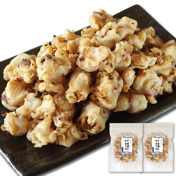 イカ好きにはたまらない、イカの軟骨だけを集めたこだわりのおつまみ珍味。炙って焦げ目をつけました。イカを炙ることで、香ばしい薫りが口の中に広がり、イカの美味しさとのハーモニーがたまりません。身はやわらかく食べやすよう仕上げています。お酒のおつ...