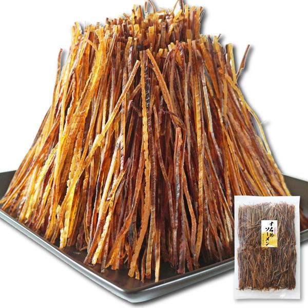 イカの美味しさを最大限に引き出すシンプルな味付けで、飽きがこないあっさりとしたイカのやさしい味わいのするめソーメン。こだわりの１ミリ幅でカットで食べやすく、長さ約１３センチの満足サイズにカットしています。とまらない食べだすとやめられない、止...