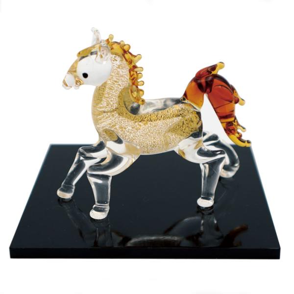 金の午 / 2026年 令和8年 ガラス製 干支飾り 和雑貨 縁起物 新春 正月