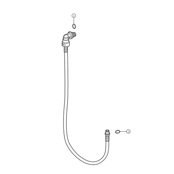 LIXIL・INAX 【322-1121】 トイレのタンク 横の フレキホース（1000mm）交換用 トイレ水漏れ修理部品　A-4666、A-6933、322-1127の後継品番【純正品】