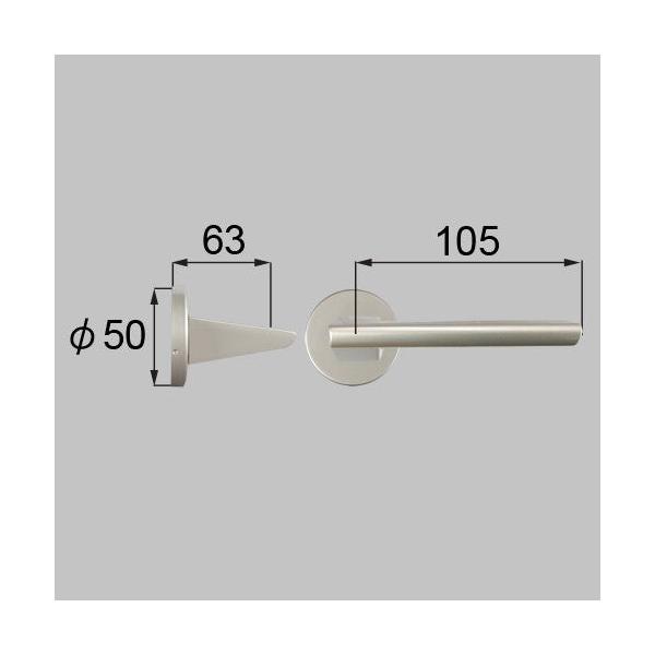 LIXIL・トステム 【BD-DA-MHGR】 サークルAハンドル空錠 室内ドア部品[BD-DA-MHGR] ドア取手、交換部品　ドアノブ　カラー（シャインニッケル）【純正品】LIXIL・トステム サークルAハンドル空錠 室内ドア部品[BD...