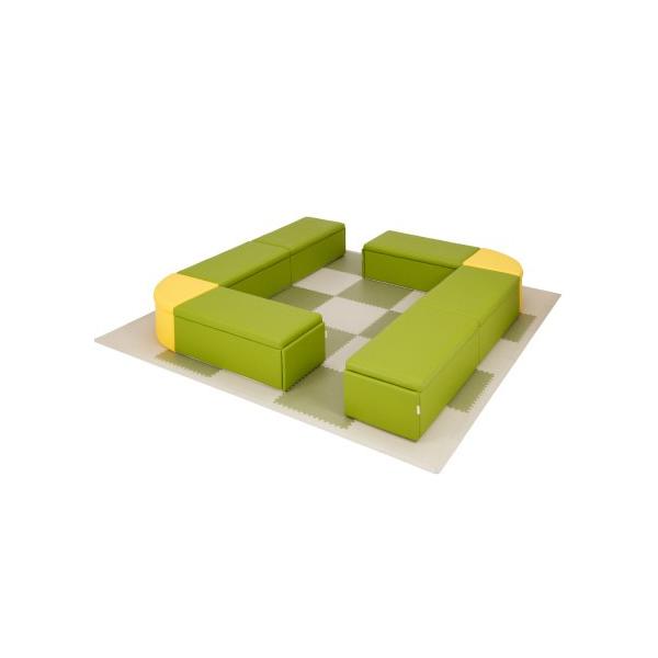 【⒋5万円】Combi ジョイントベンチ ベンチユニット イエロー 新品未使用 1個入　Combi Joint Bench Yellow Unit Seat  JB12SY   ストレートベンチ　 mary-b_combi-jb12-layout-minimum01
