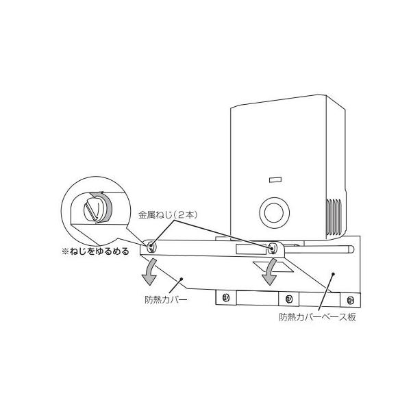湯沸器防熱カバーru-08bc新品 リンナイ Rinnai 給湯器 【RU-08BC】 防熱カバー 熱対策用