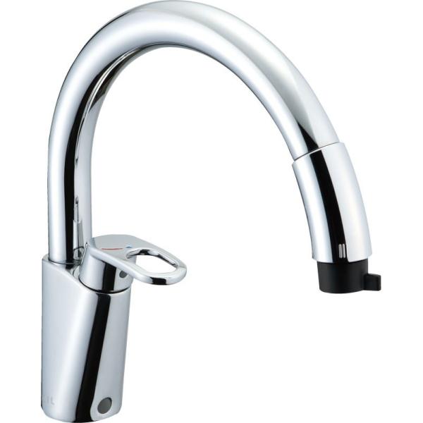 LIXIL INAX グースネック ハンドシャワー付シングルレバー混合水 LIXIL INAX グースネック ハンドシャワー付シングルレバー混合水