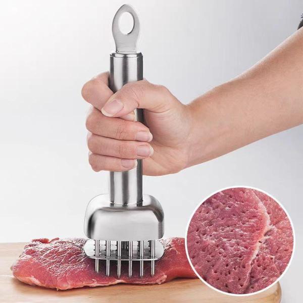 改良式お肉のすじ切り器筋きりカッター肉筋切り器調理ミート肉たたき肉刺し筋切りお肉が柔らかくなるステーキ調理ミート食用品質のステンレス鋼キッ