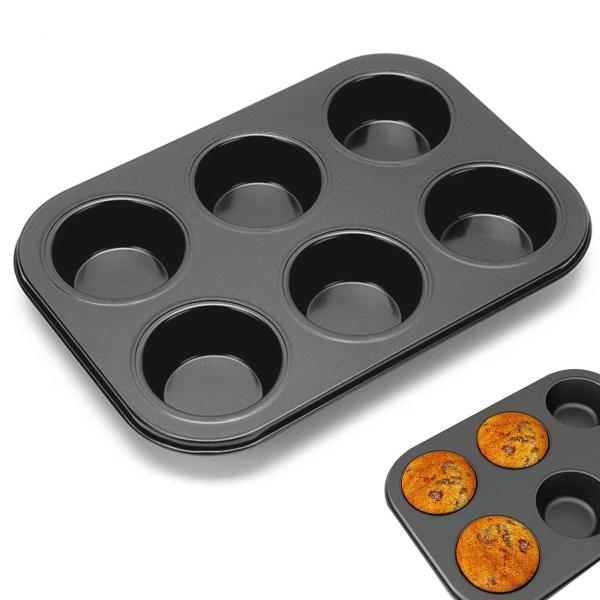 マフィン型 ケーキ型 ドーナツ型 クッキー 型抜き 炭素鋼 粘りにくい 繰り返し使え カップケーキ 型 パイ皿 ベーキングモールド パン作り 製菓道具 26*18.5*3cm