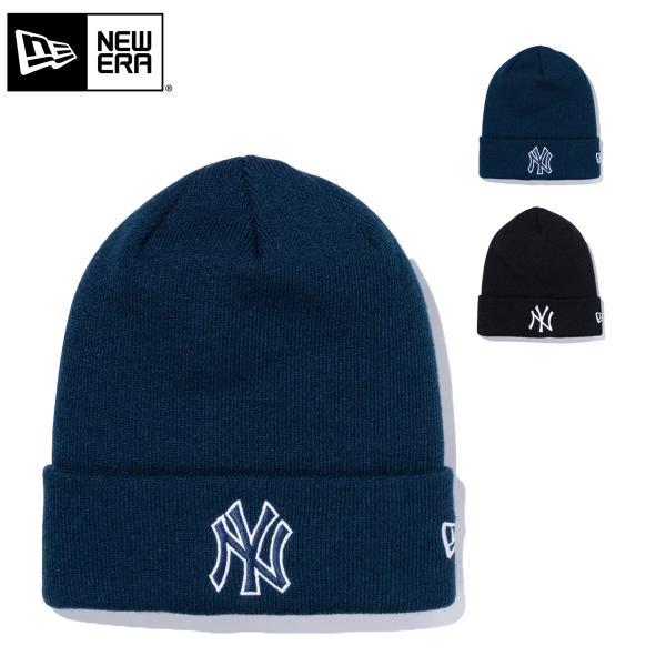 ニューエラ ニット帽 ビーニー ニットキャップ NEWERA ベーシック カフニット MLB Team Logo ニューヨーク・ヤンキース チームロゴ メジャーリーグ 野球 NY