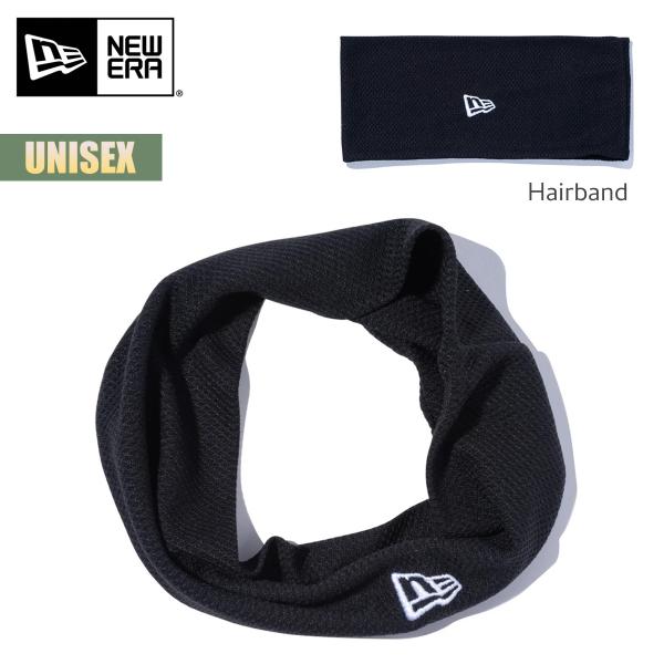 ニューエラ ヘアバンド NEW ERA フラッグロゴ Hairband Flag Logo ヘッドバンド ブラック 吸汗速乾 ストレッチ ジャージ素材 シンプル スポーツ アウトドア