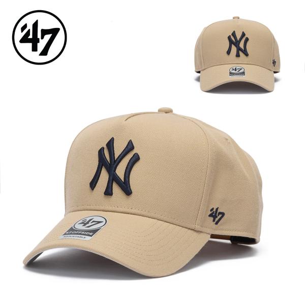 ’47 フォーティーセブン キャップ 帽子 オフサイド ニューヨーク・ヤンキース BALLPARK カーキ ボールパーク 47BRAND OFFSIDE CAP ストリート サイズ調整 ロゴ