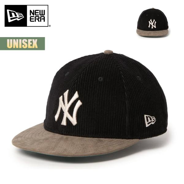 ニューエラ キャップ 帽子 NEW ERA RC 9FIFTY レザーストラップ Corduroy コーデュロイ ニューヨーク・ヤンキース ブラック グレー ユニセックス