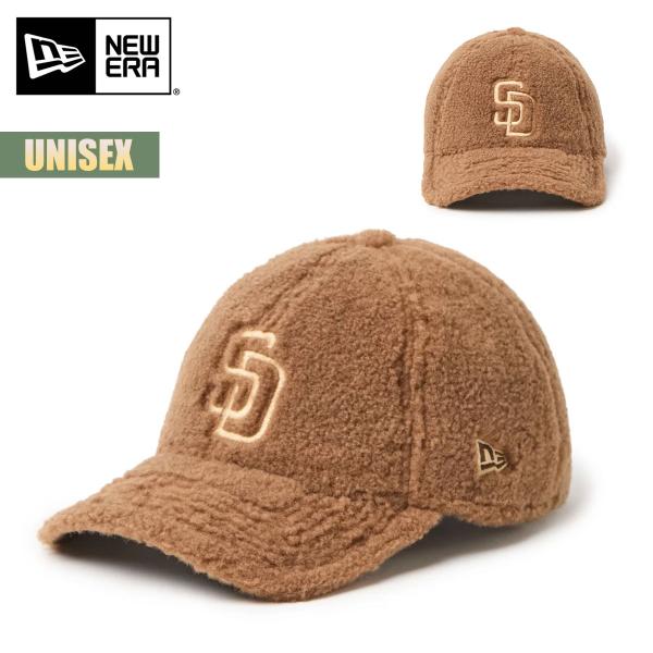 ニューエラ キャップ 帽子 NEW ERA 9TWENTY Boa Fleece サンディエゴ・パドレス ブラウン ユニセックス San Diego Padres ボアフリース モコモコ カーブバイザー
