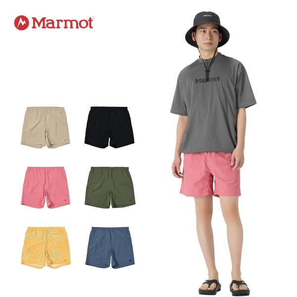 マーモット ショートパンツ メンズ Marmot Guild Shorts ギルドショーツ 短パン ハーフパンツ アウトドア タウン シワ加工 シンプル アンモナイト柄