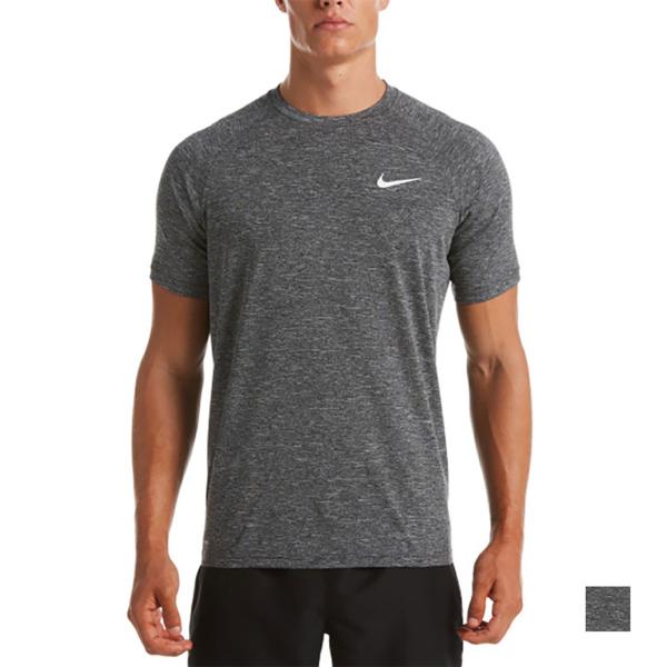ナイキ 水着 メンズ NIKE SWIM ヘザー ショートスリーブ ハイドロガード ラッシュガード 半袖 スイミングウエア スイムウェア 速乾 日焼け対策 アウトドア