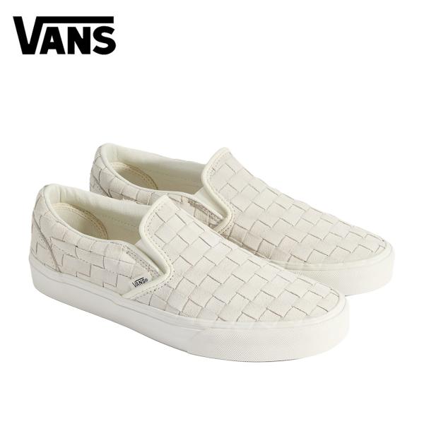 バンズ クラシック スリッポン VANS ヴァンズ Classic Slip-On ウーブンスエード ハンズフリー シューズ 靴 VN000DAHCCZ マシュマロ ホワイト シンプル