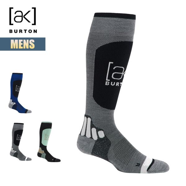 25-26モデル■MEN'S BURTON [AK] Endurance Socks（メンズ バートン [ak] エンデュランス ソックス）【カラー】・Jake Blue（ブルー/ブラック系）・Gray Heather（グレー/ブラック系）...