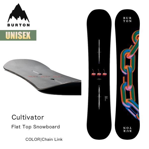 25-26モデルBurton Cultivator Flat Top Snowboardバートン カルチベーター Flat Top スノーボードカラー: Chain Linkライディングレベル: 中級者、上級者【サイズ】135 / 140 ...