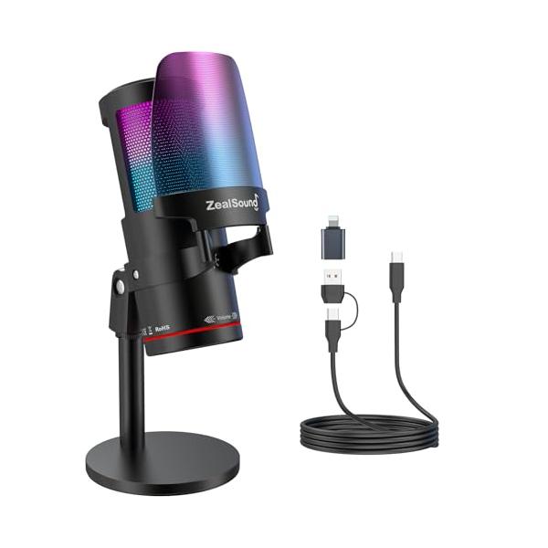 Zealsound USB ゲーミングマイク *Phoneマイク コンデンサーマイク
