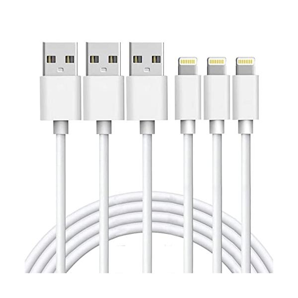 iPhone 充電ケーブル ライトニングケーブル【2M 3本 正規MFi認証品】純正品質 充電器 ケーブル 2.4A急速充電 USB 充電コード