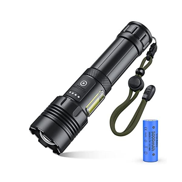懐中電灯 led COB作業灯超高輝度1100000ルーメン Type-C 超高輝度 XHP160LED懐中電灯 強力 防災 充電式/電池式 単4電池