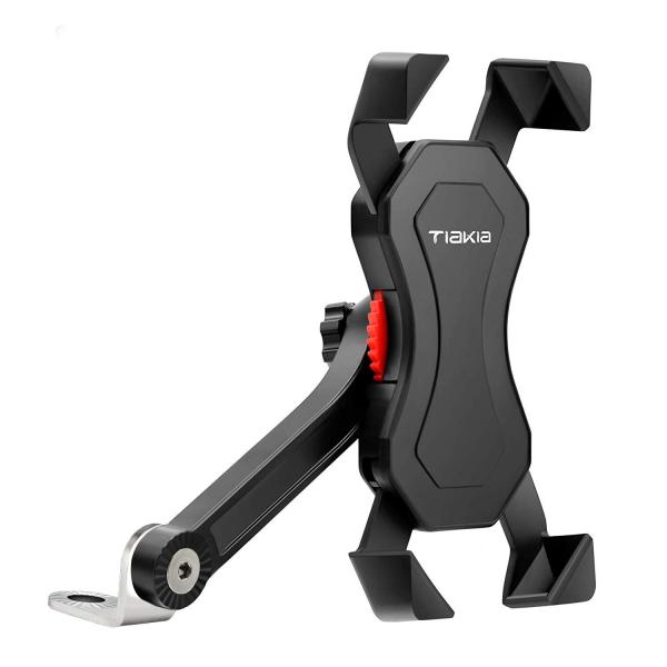 他サイト： Tiakia バイク スマホ ホルダー 原付 携帯ホルダー スタンド オートバイ バイク スマートフォン振れ止め 脱落防止 固定用 に適用 バイの商品画像