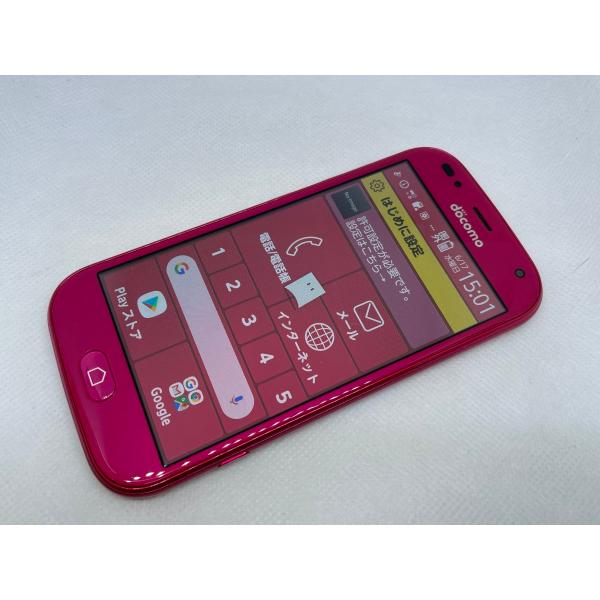 美品/SIMフリー らくらくスマートフォン me F-01L 本体 ピンク ☆送料無料☆良品☆docomo☆らくらくスマートフォン me F-01L☆ピンク