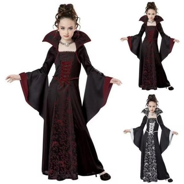 ハロウィン 子供 魔女 コスプレ 吸血鬼 ドラキュラ ウィッチ 悪魔 小悪魔 キッズ コスチューム衣装 仮装 かわいい 女の子 イベント 文化祭