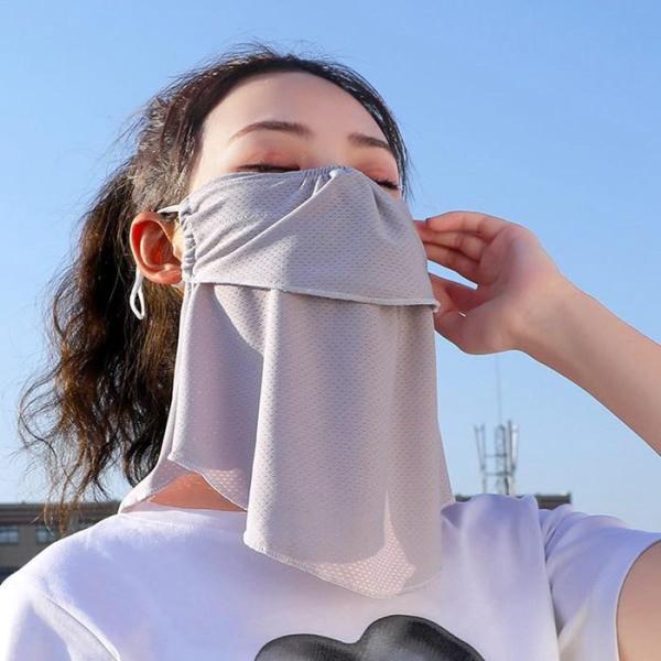 フェイスカバー 紫外線対策 洗える UVカットマスク ネックガード 息苦しくない フェイスカバー 日焼け防止 飛沫対策 顔 首 ガーデニング