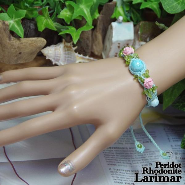 愛と平和の魔石 ラリマー と水辺の薔薇 ロードナイト ペリドット マクラメ編みブレス2 Buyee Buyee Japanese Proxy Service Buy From Japan Bot Online