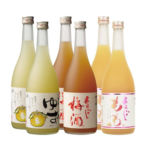 梅乃宿酒造 絶品! 和の果実酒シリーズ飲み比べ 720ml 6本セット あらご
