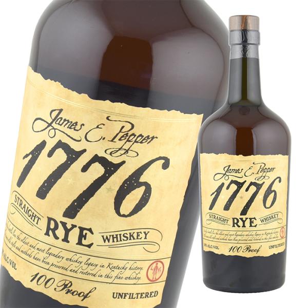 ウイスキー 50度 ジェームズ E ペッパー 1776 ストレートライ 750ml 瓶