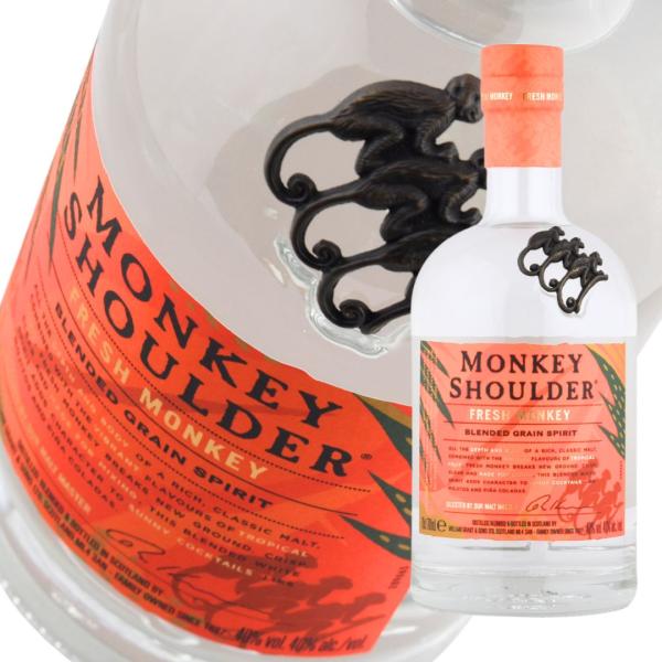 フレッシュモンキーは、ライトラムの爽やかさと汎用性を備えながら、繊細なモルティな後味を持つ 3種類のスピリッツをミックスしています。モンキーショルダー フレッシュモンキー700ml40度スピリッツ 40度 モンキーショルダー フレッシュモン...