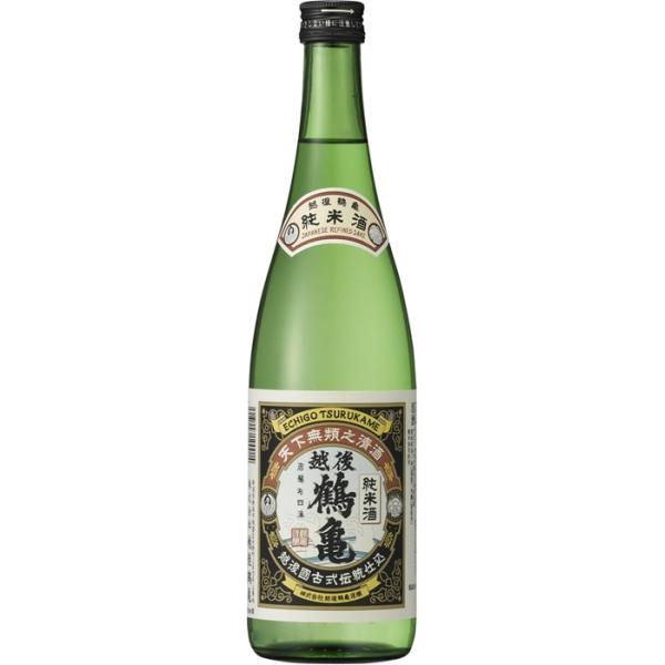 日本酒 越後鶴亀 純米酒 720ml 四合瓶 : 酒宝庫 MASHIMO Yahoo!店