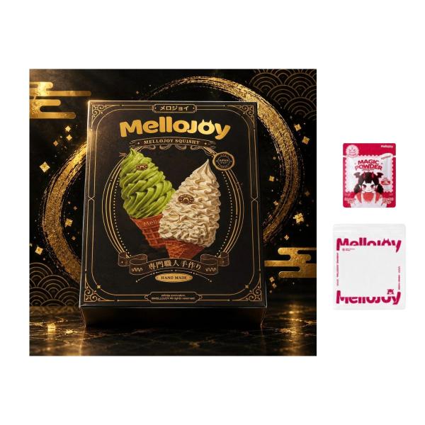 メロジョイ 新作 プレミアム プレミアム抹茶アイス ソフトクリーム ハンドメイド Mellojoy おもちゃ マジックパウダー付き