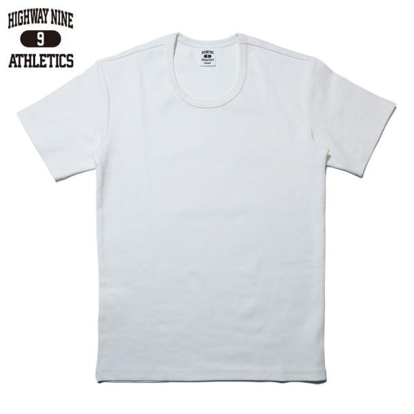 HIGHWAY NINE ハイウェイナイン U-NECK RIB S/S Tee / WHITE