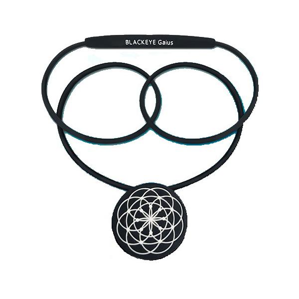 ブラックアイガイアスネックレス 生体電流 シリコンネックレス 電磁波