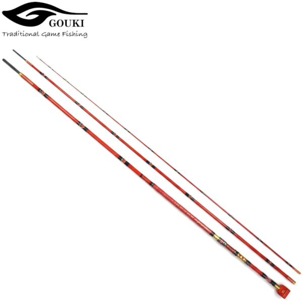 剛樹 石鯛竿 剛磯石鯛3本継 5.35m MR 赤(塗) 【カスタム完成品・即納