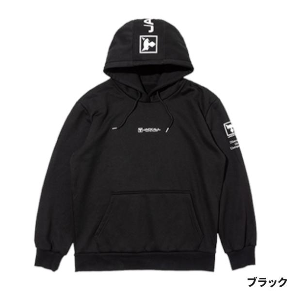 ジャッカル 防寒ウェア プルオーバーフーディ HU-A001 L ブラック
