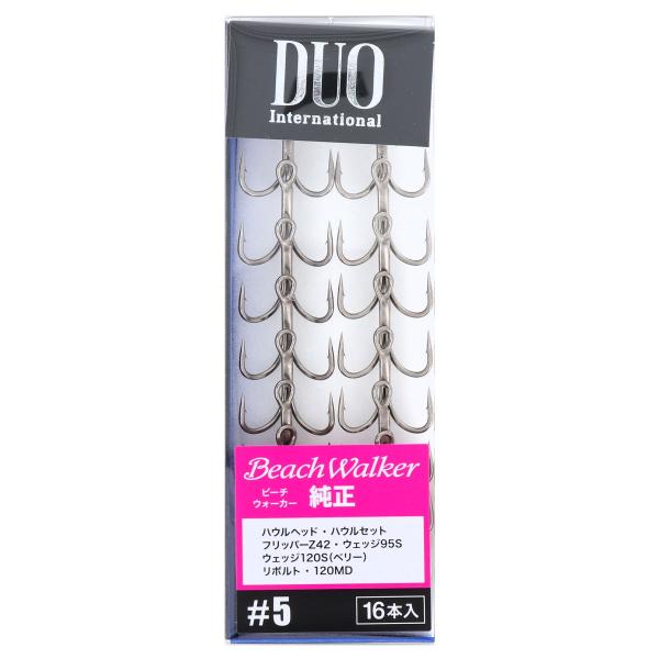 DUO  ●サイズ:#5 ●入数:16本 ●対応モデル:[Beach Walker]ハウルヘッド・ハウルセット・フリッパーZ42・ウェッジ95S・ウェッジ120S(ベリー)・リボルト・120MD|【デュオ/DUO】センターバランスアイでルア...